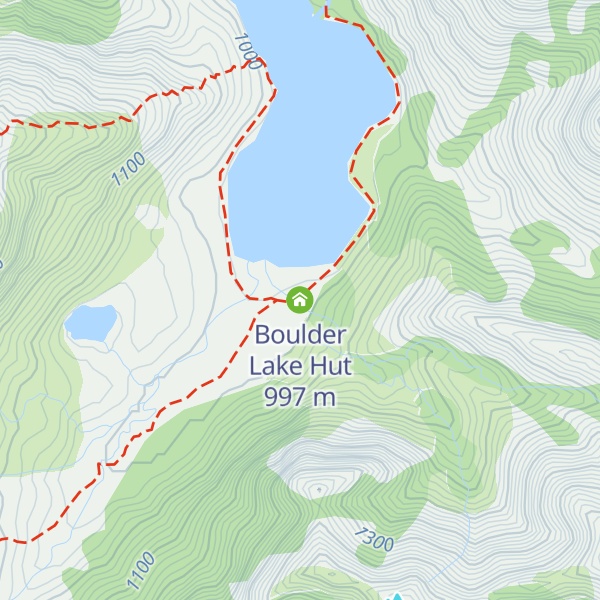 Map of Boulder Lake Hut