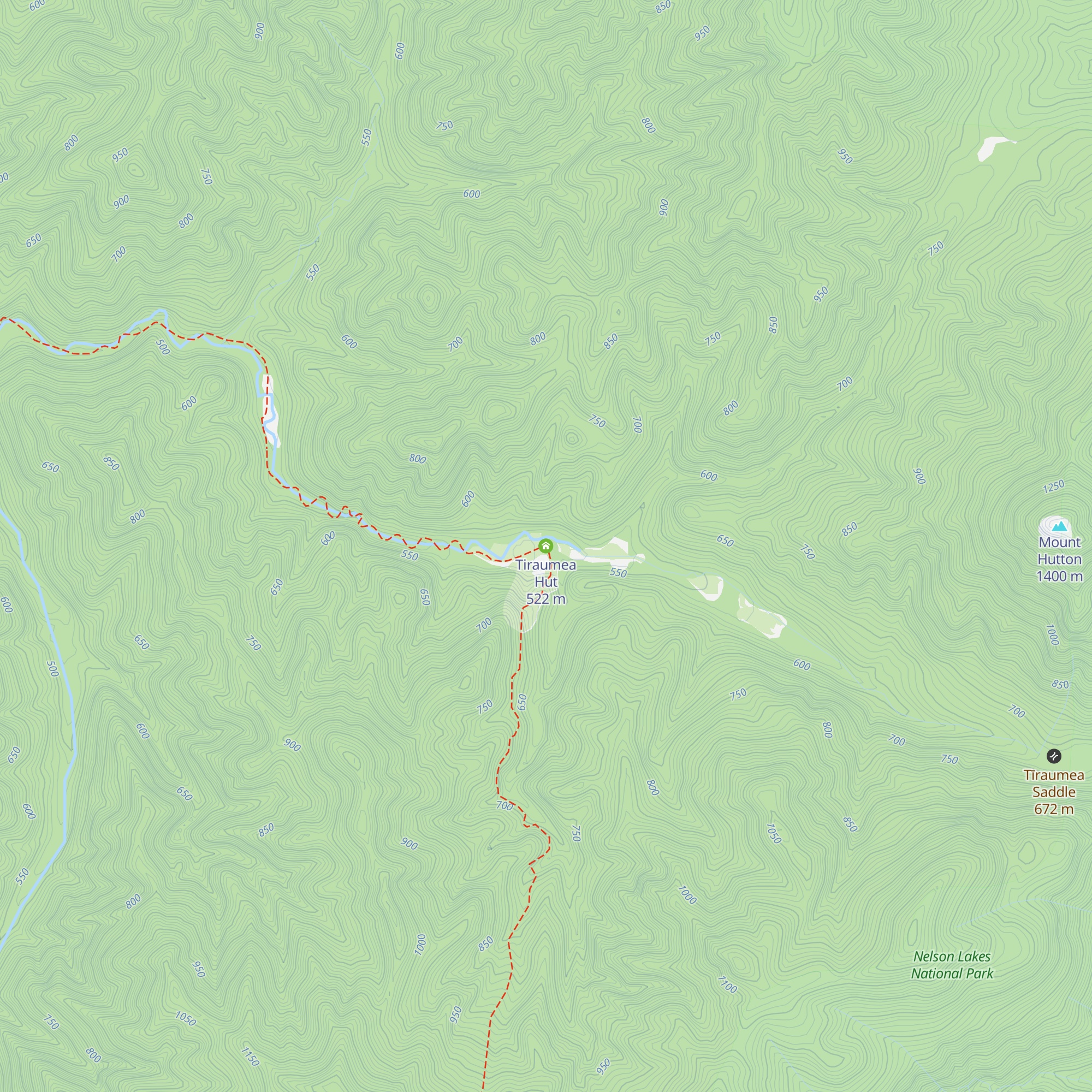 Tiraumea Hut map