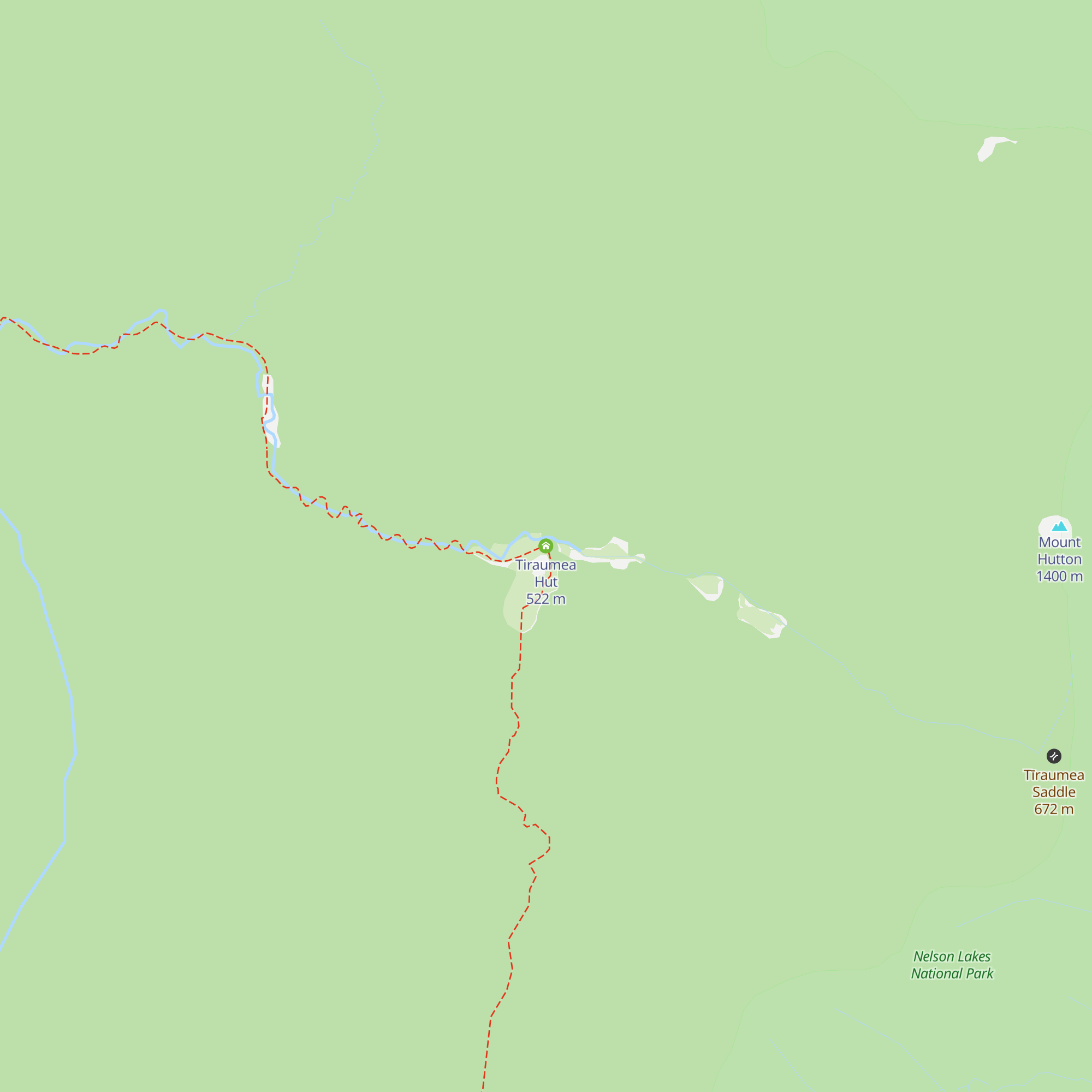 Tiraumea Hut map