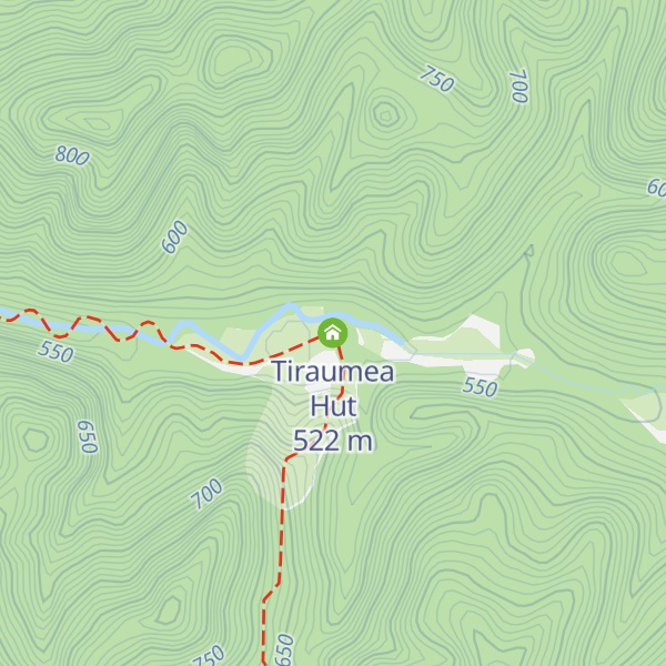 Map of Tiraumea Hut