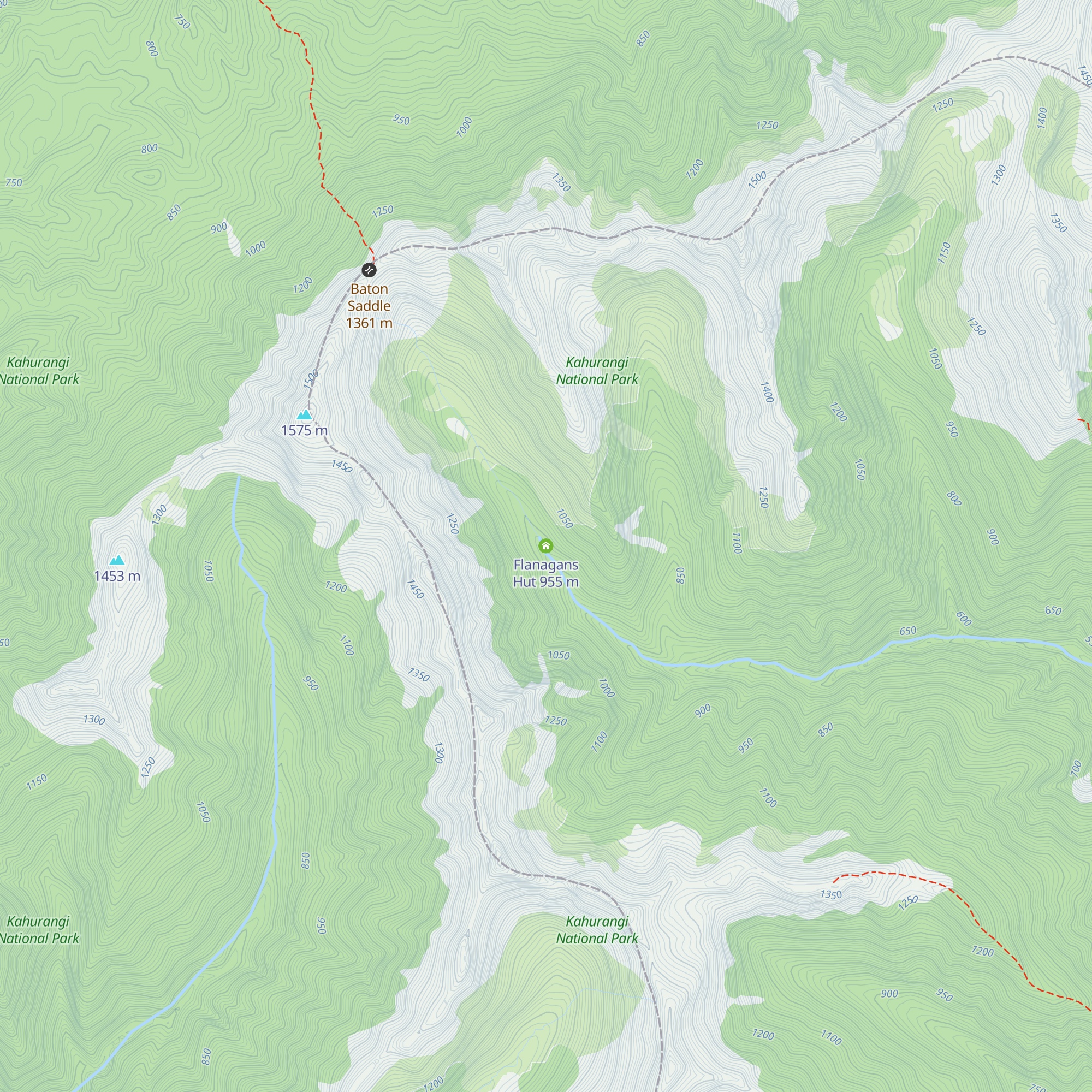 Flanagans Hut map