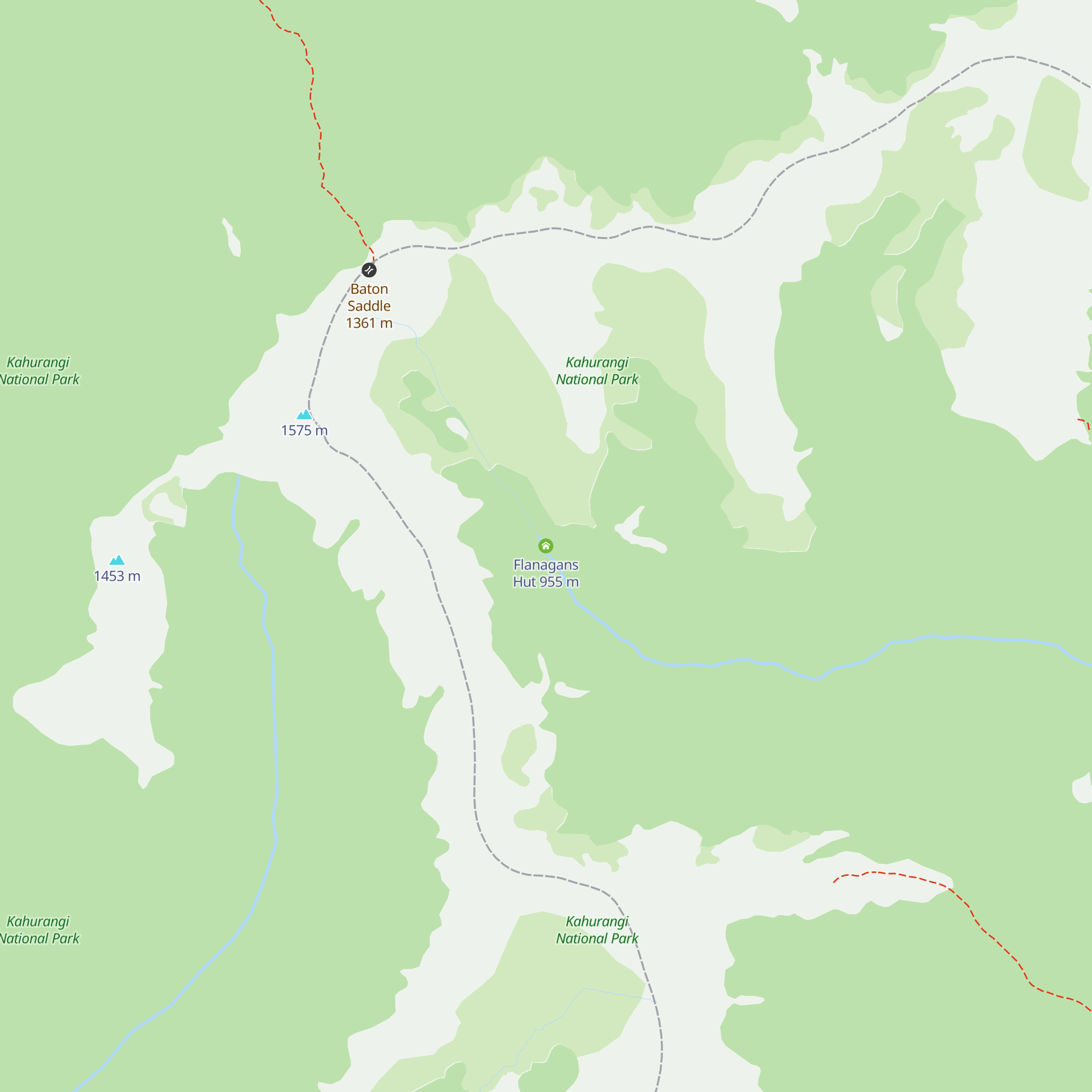 Flanagans Hut map