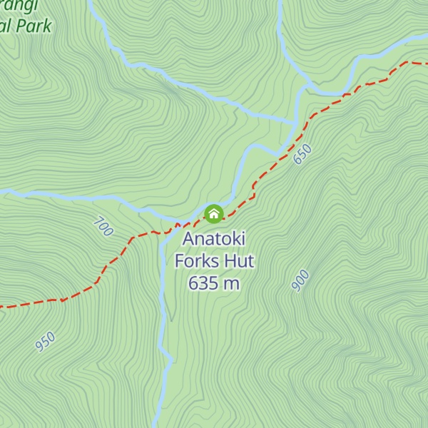 Map of Anatoki Forks Hut