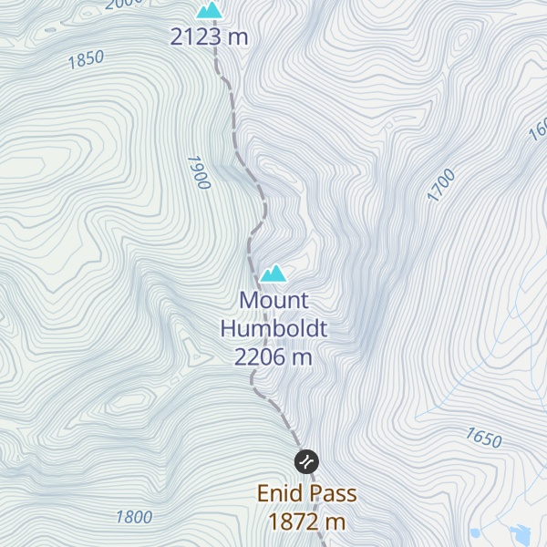 Map of Mount Humboldt