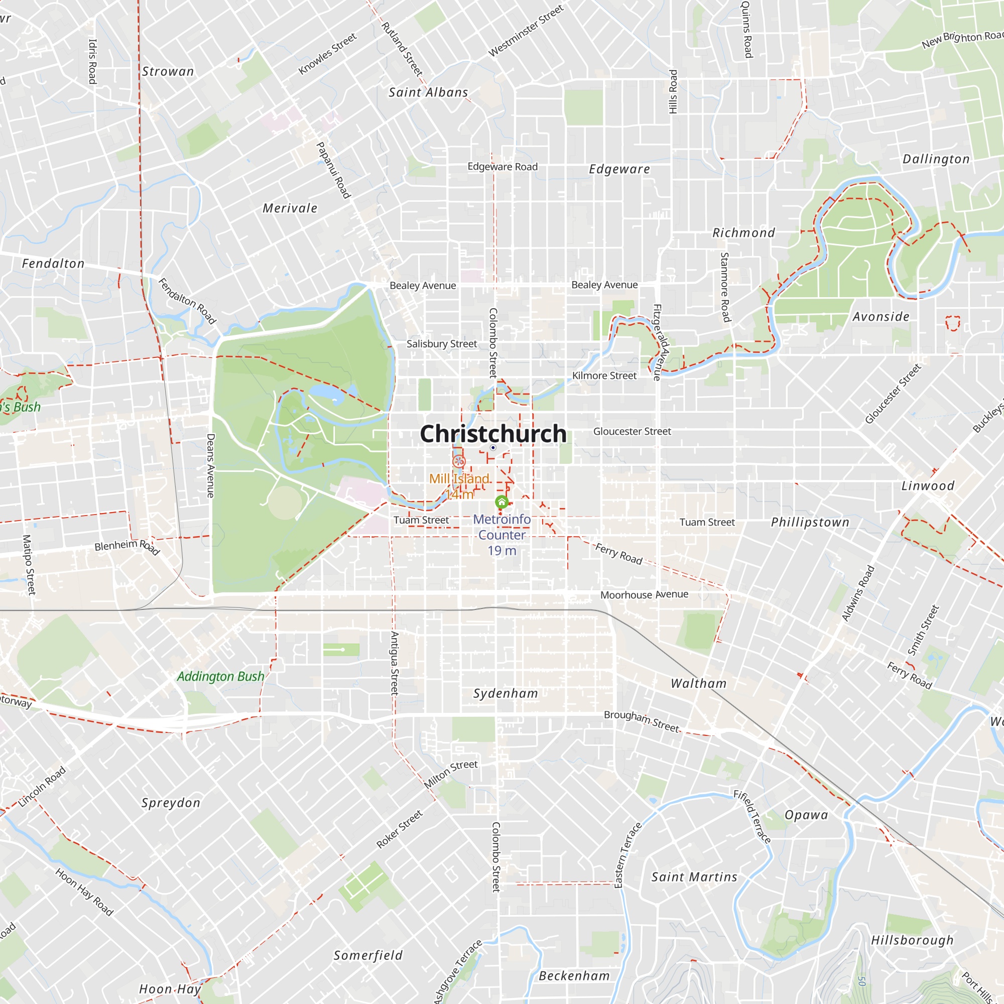 Metroinfo Counter map