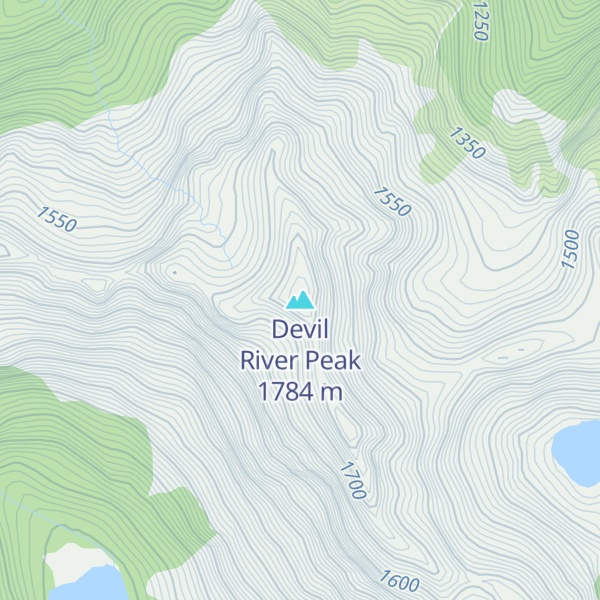 Map of Devil River Peak