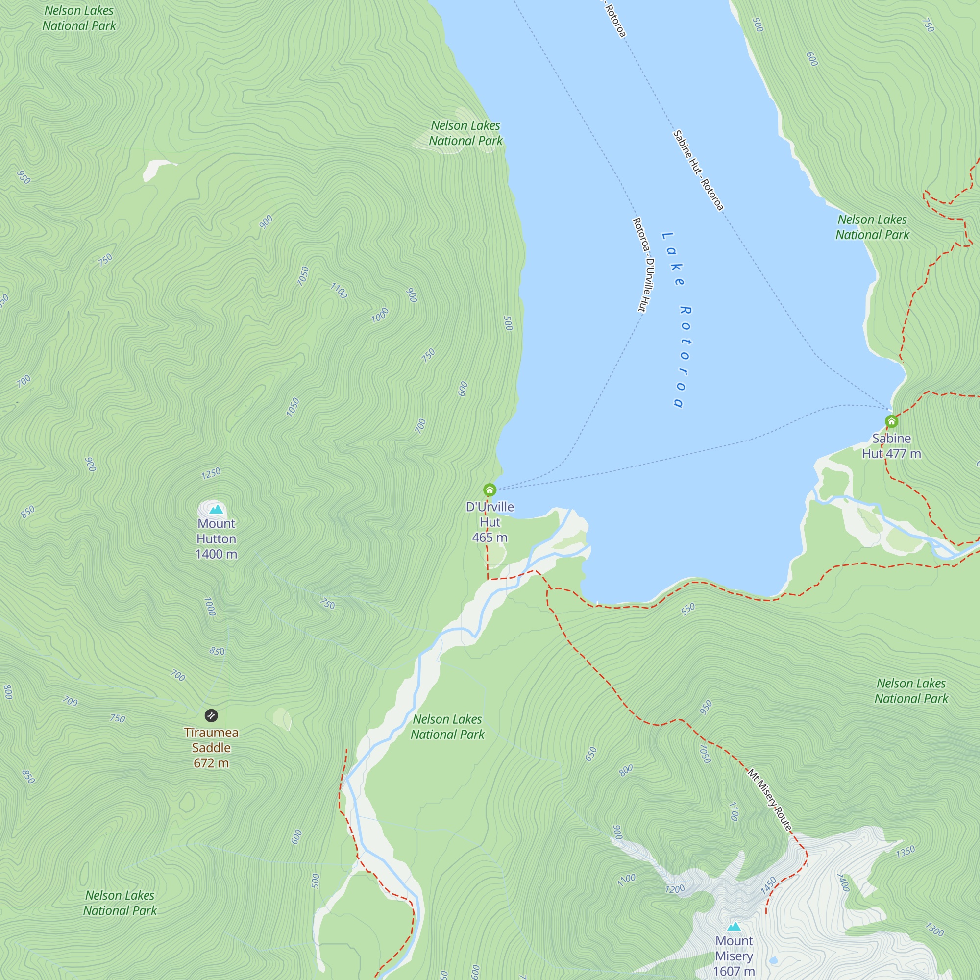 D'Urville Hut map