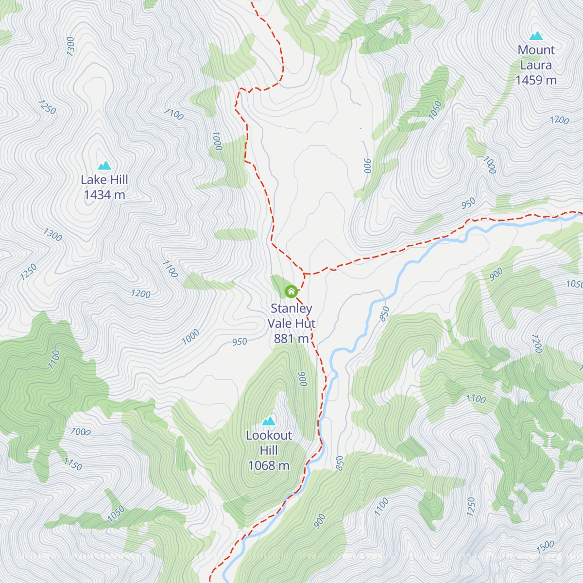 Stanley Vale Hut map
