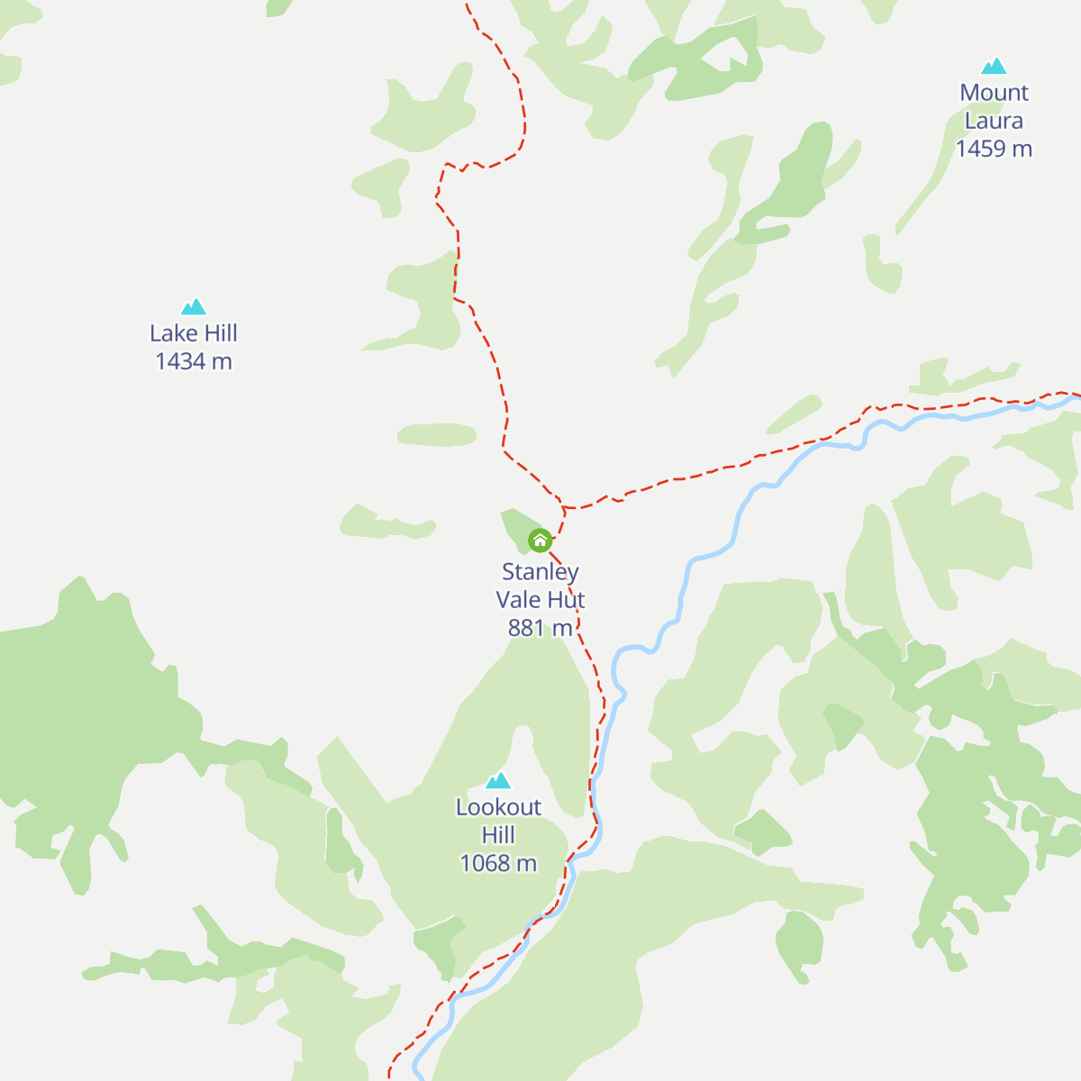 Stanley Vale Hut map