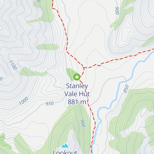 Map of Stanley Vale Hut