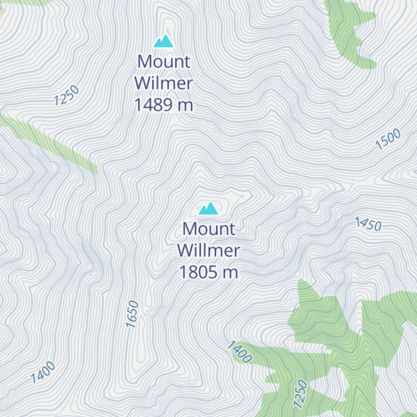 Map of Mount Willmer