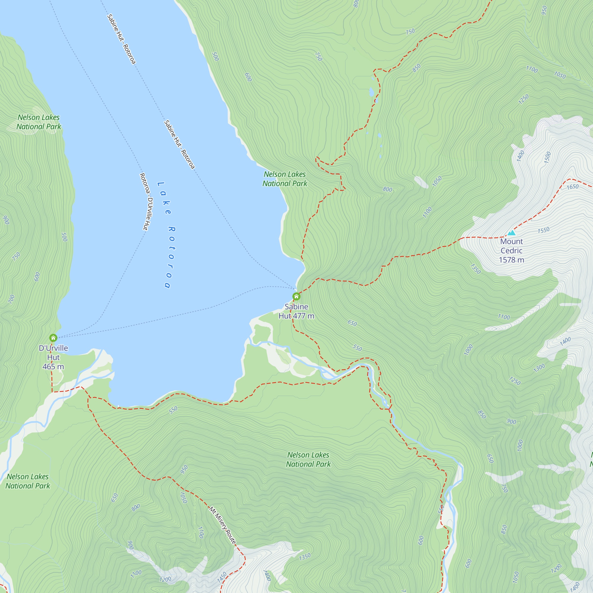 Sabine Hut map
