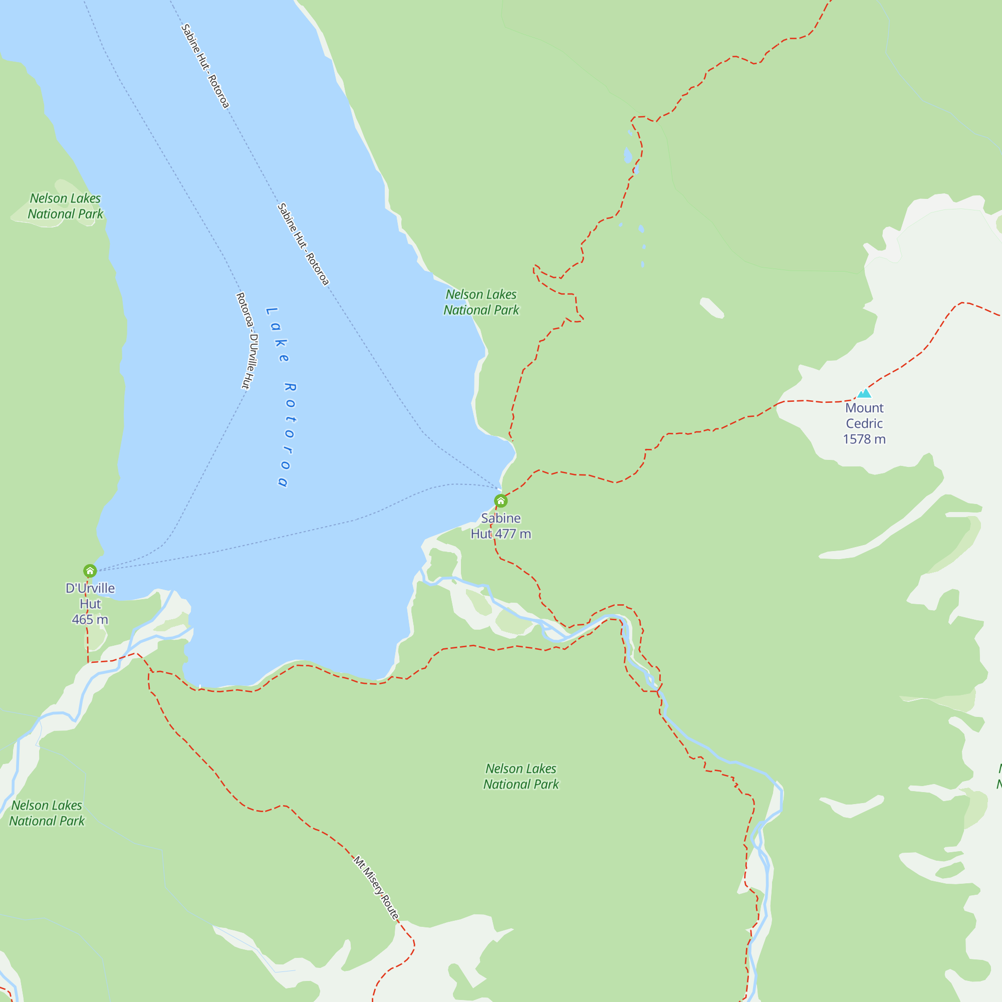 Sabine Hut map