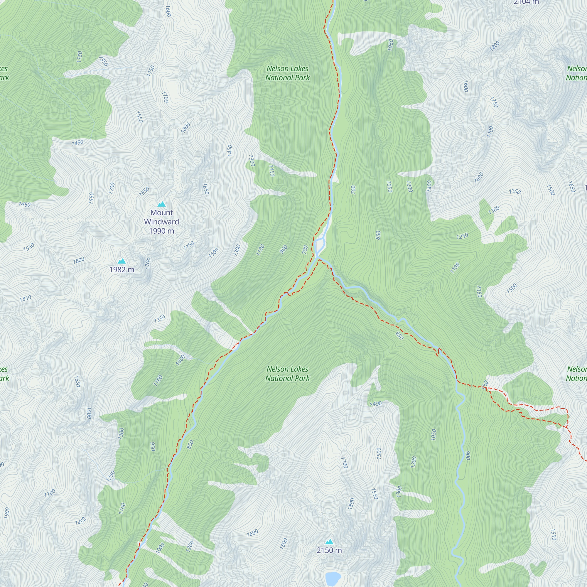 West Sabine Hut map