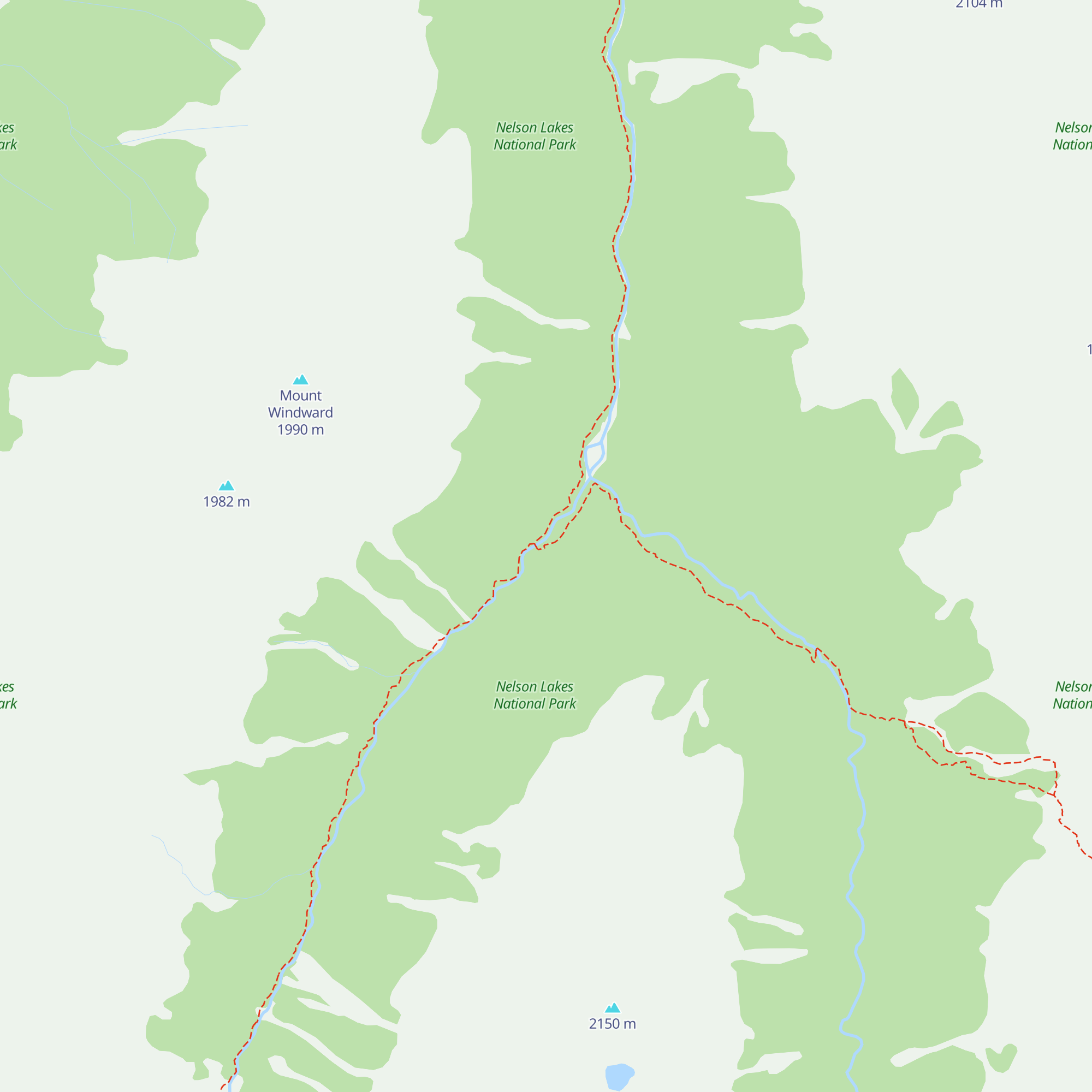 West Sabine Hut map