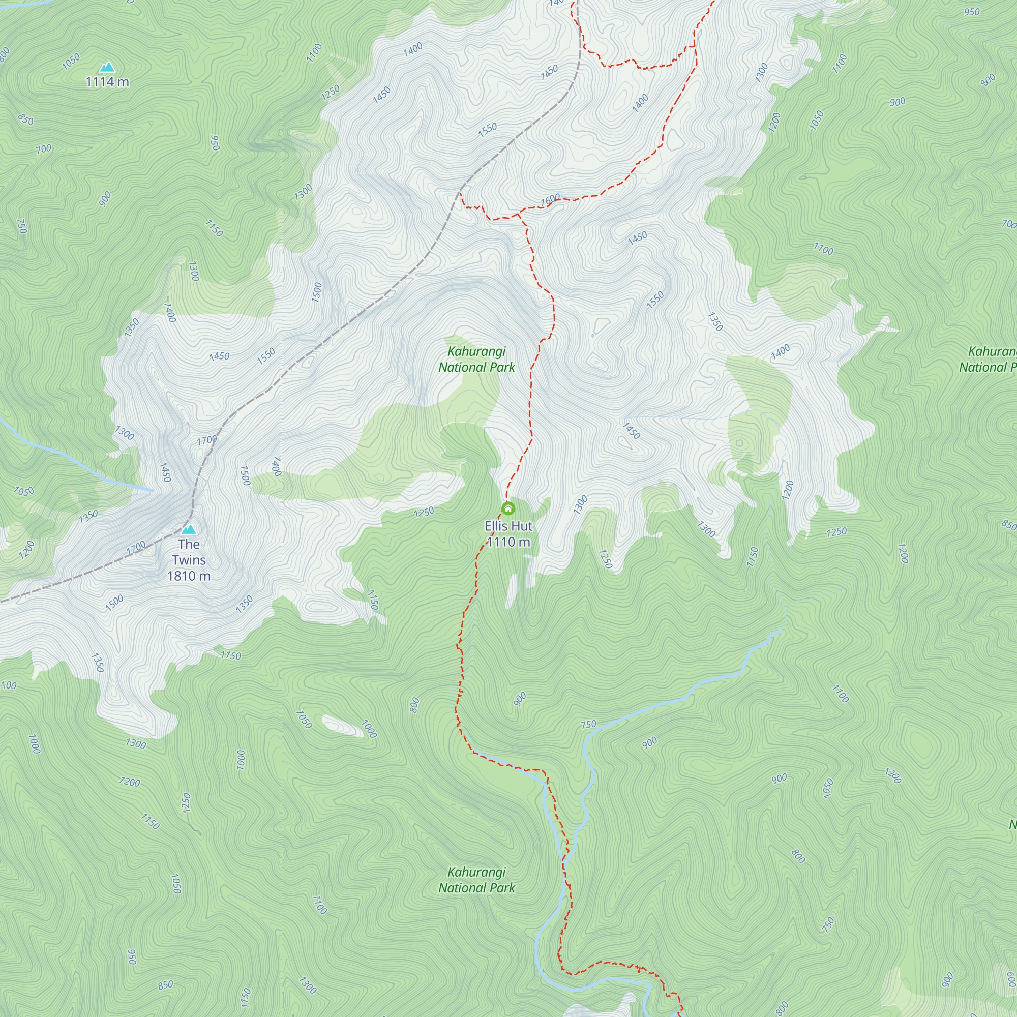 Ellis Hut map