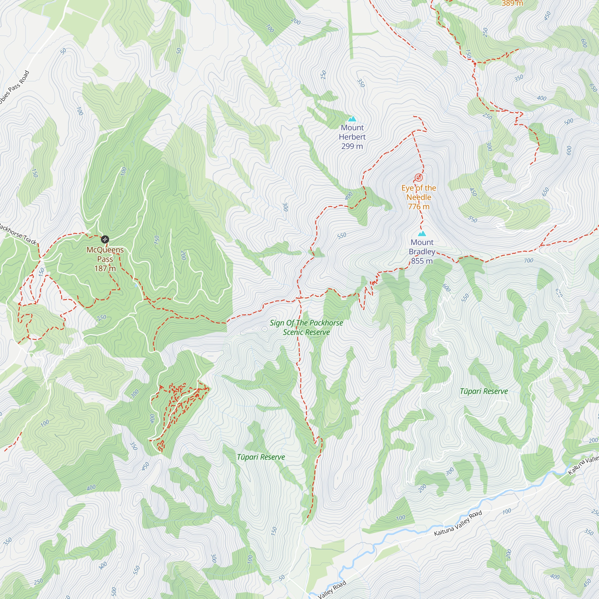 Packhorse Hut map