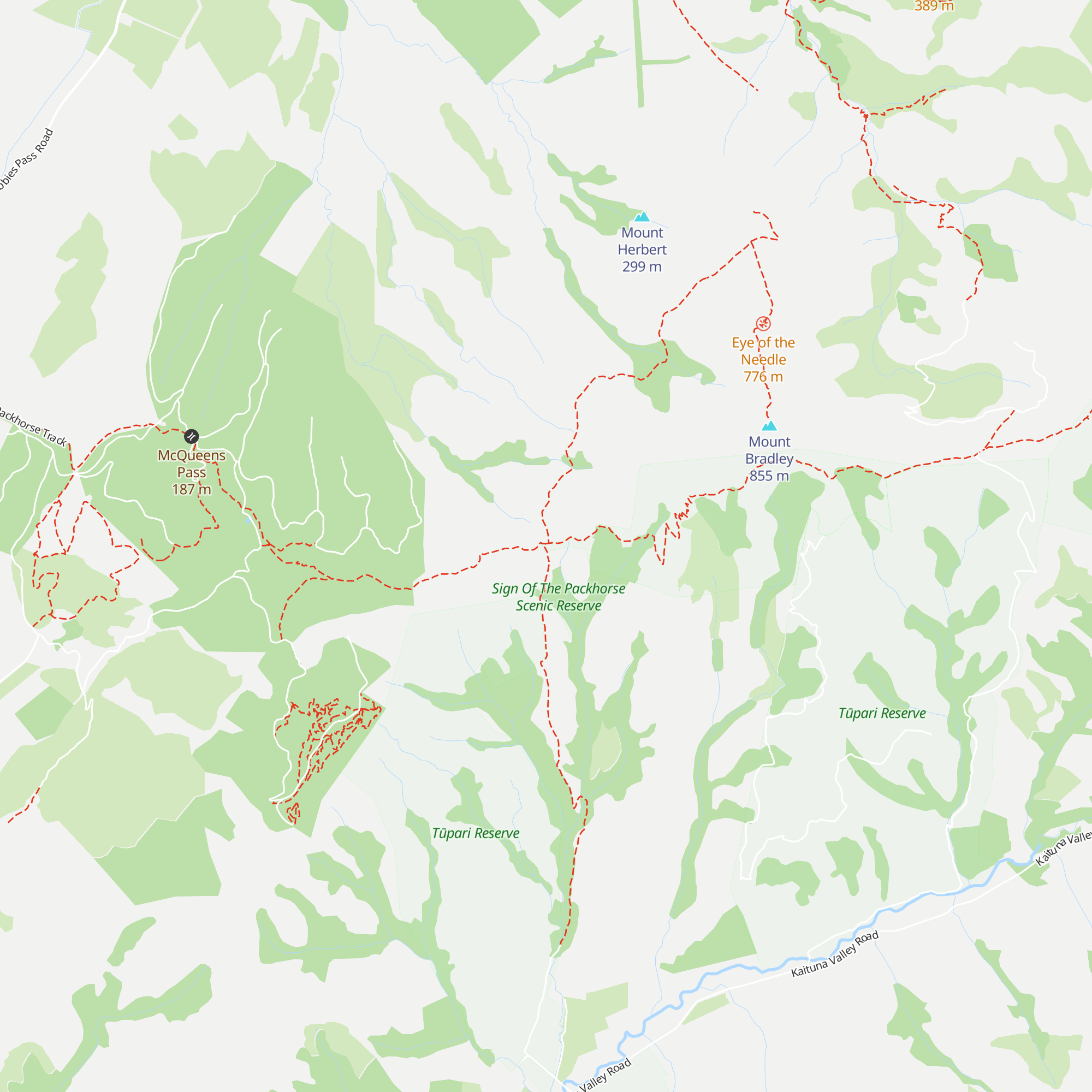 Packhorse Hut map