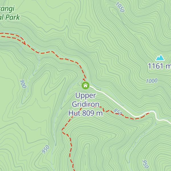 Map of Upper Gridiron Hut