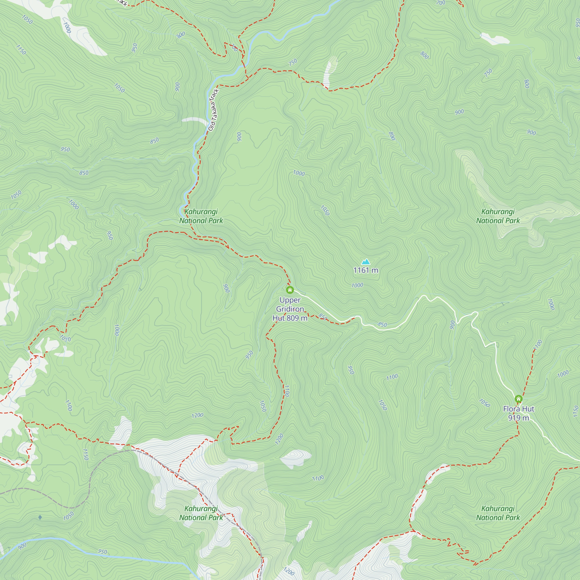 Upper Gridiron Hut map