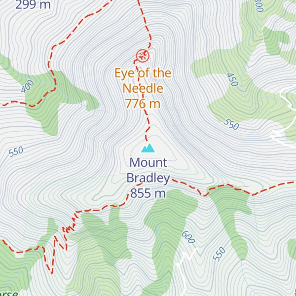 Map of Mount Bradley