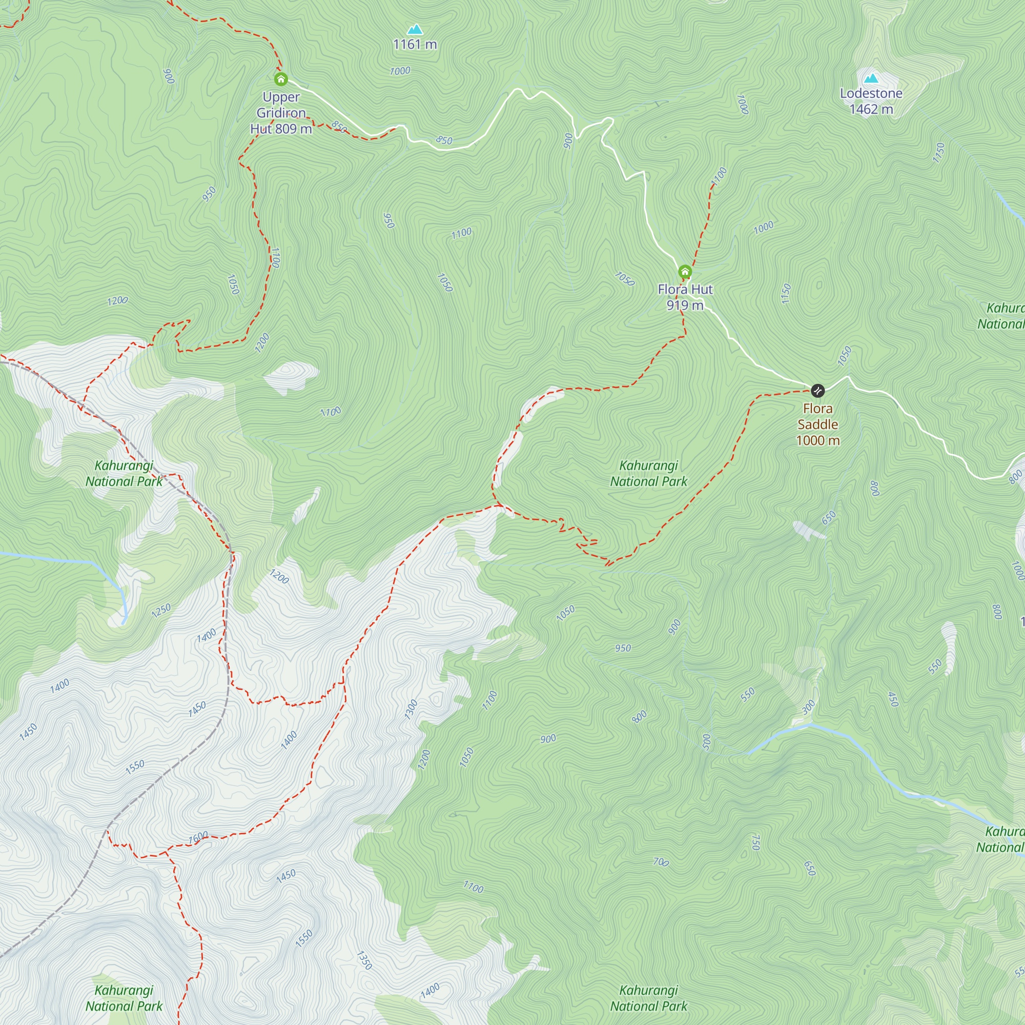 Mt Arthur Hut map