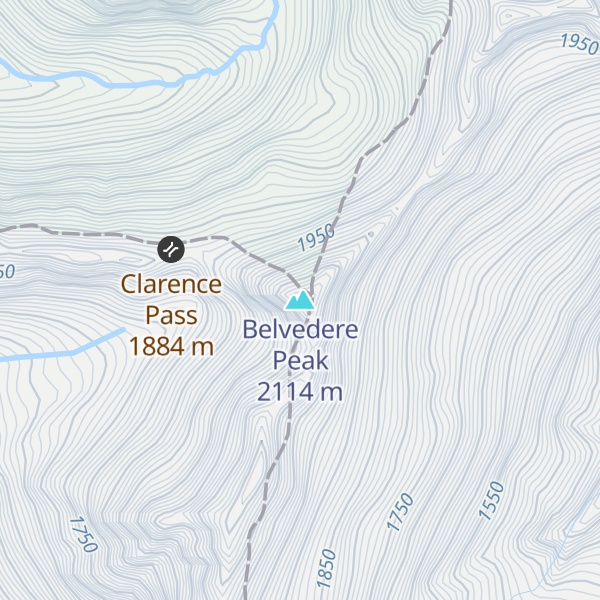 Map of Belvedere Peak