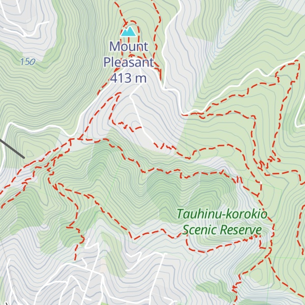 Map of Tauhinukorokio / Mount Pleasant
