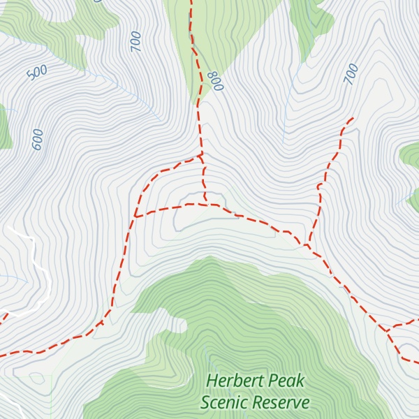 Map of Mount Herbert