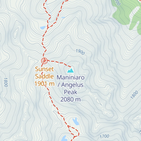 Map of Maniniaro / Angelus Peak