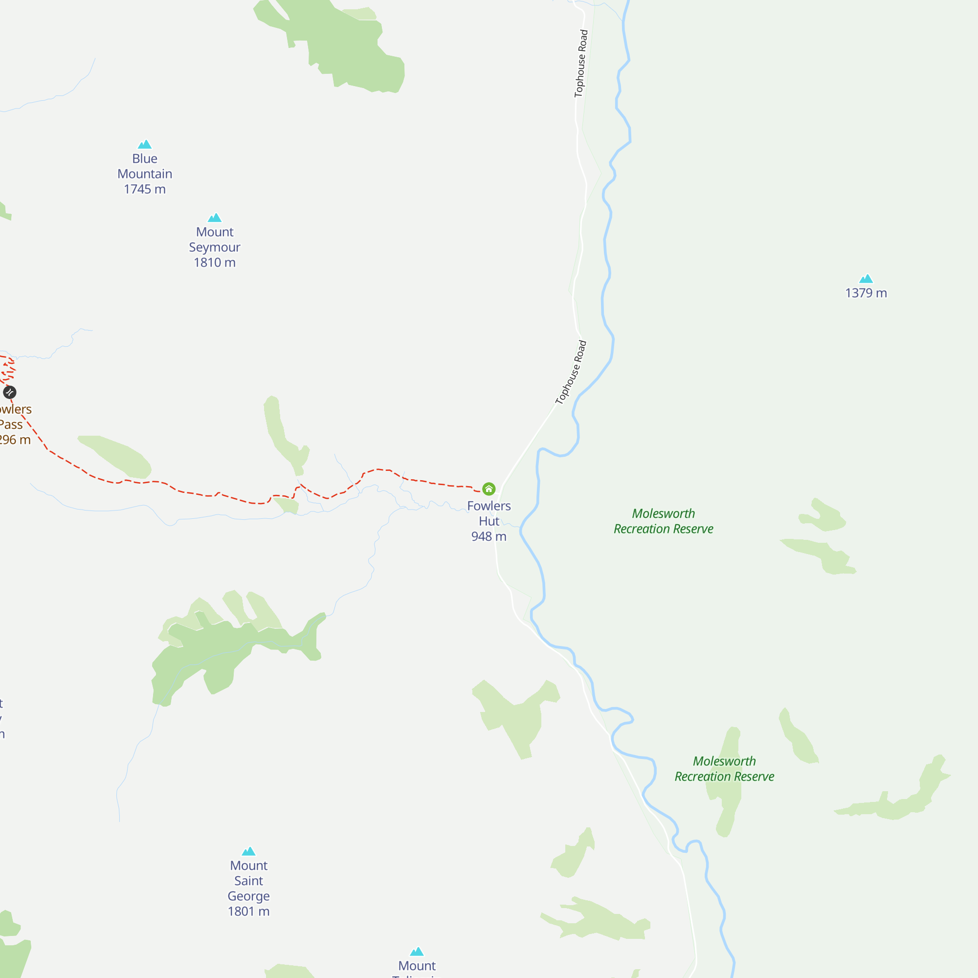 Fowlers Hut map