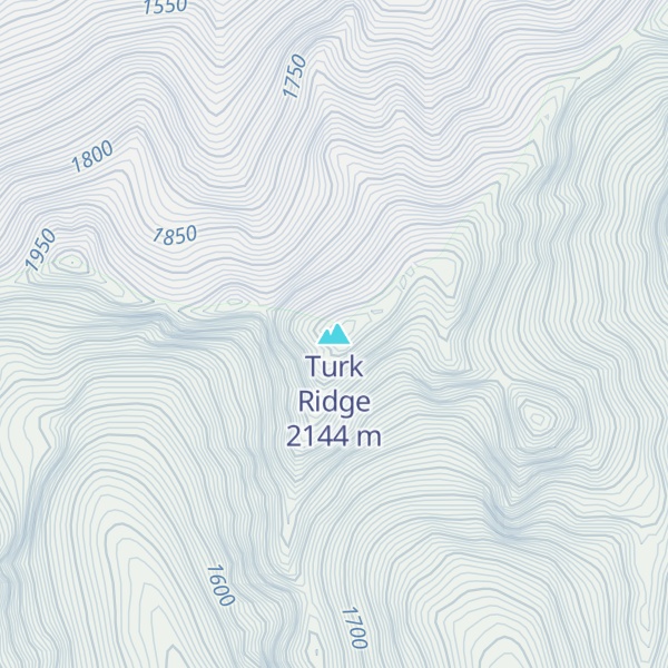 Map of Turk Ridge