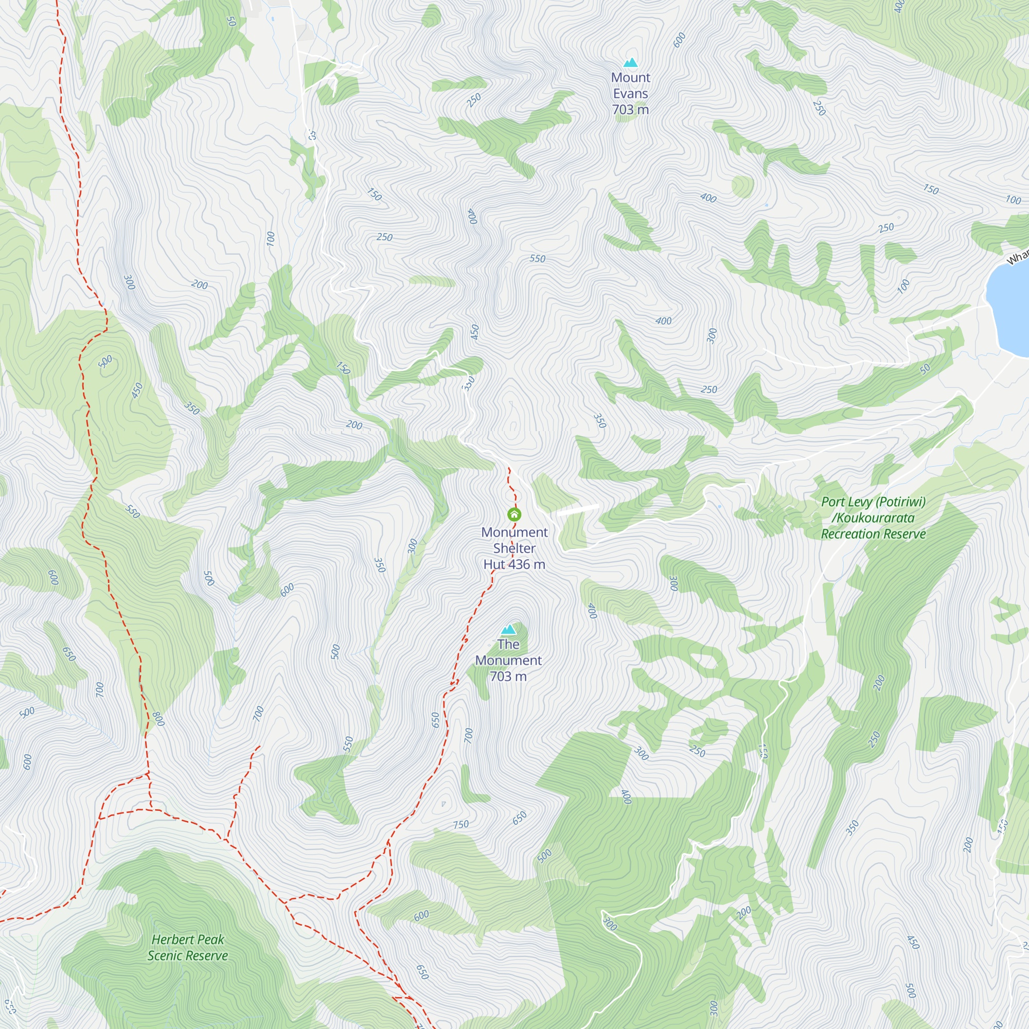 Monument Shelter Hut map