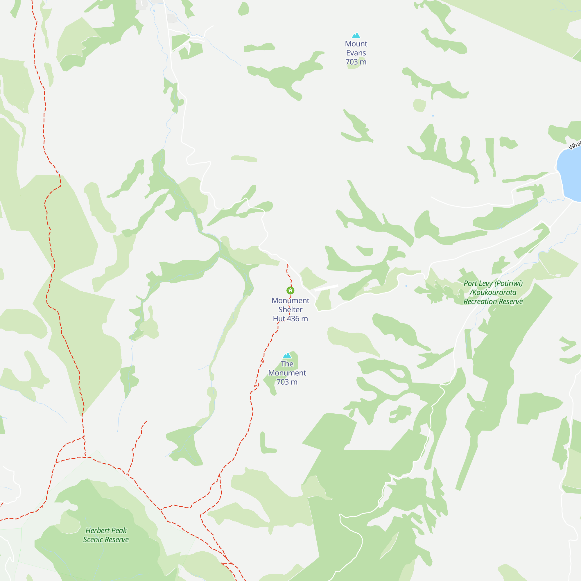 Monument Shelter Hut map