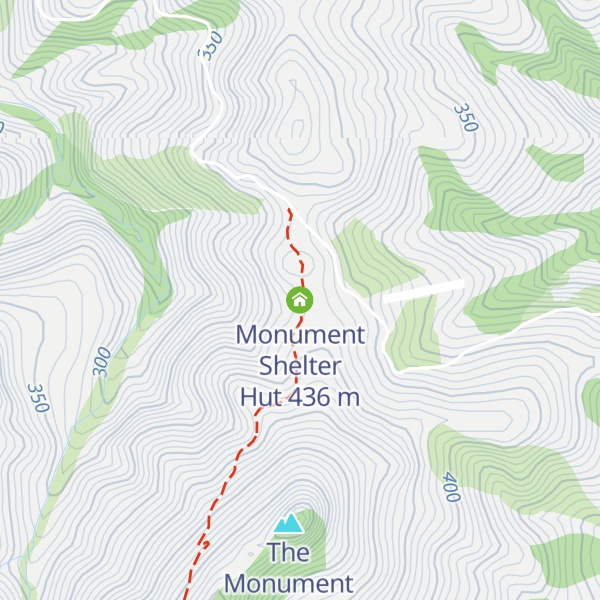 Map of Monument Shelter Hut