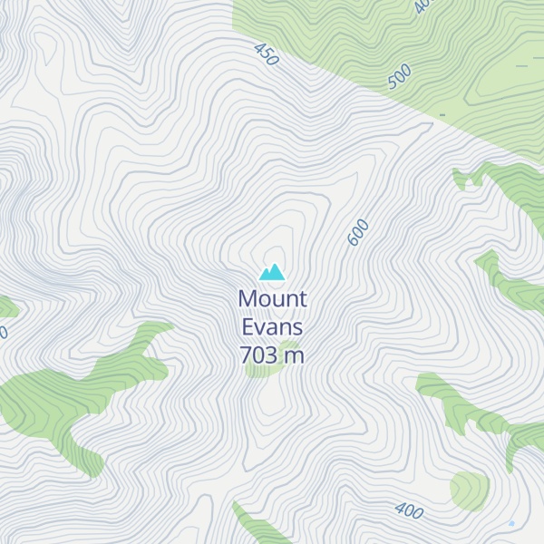 Map of Mount Evans