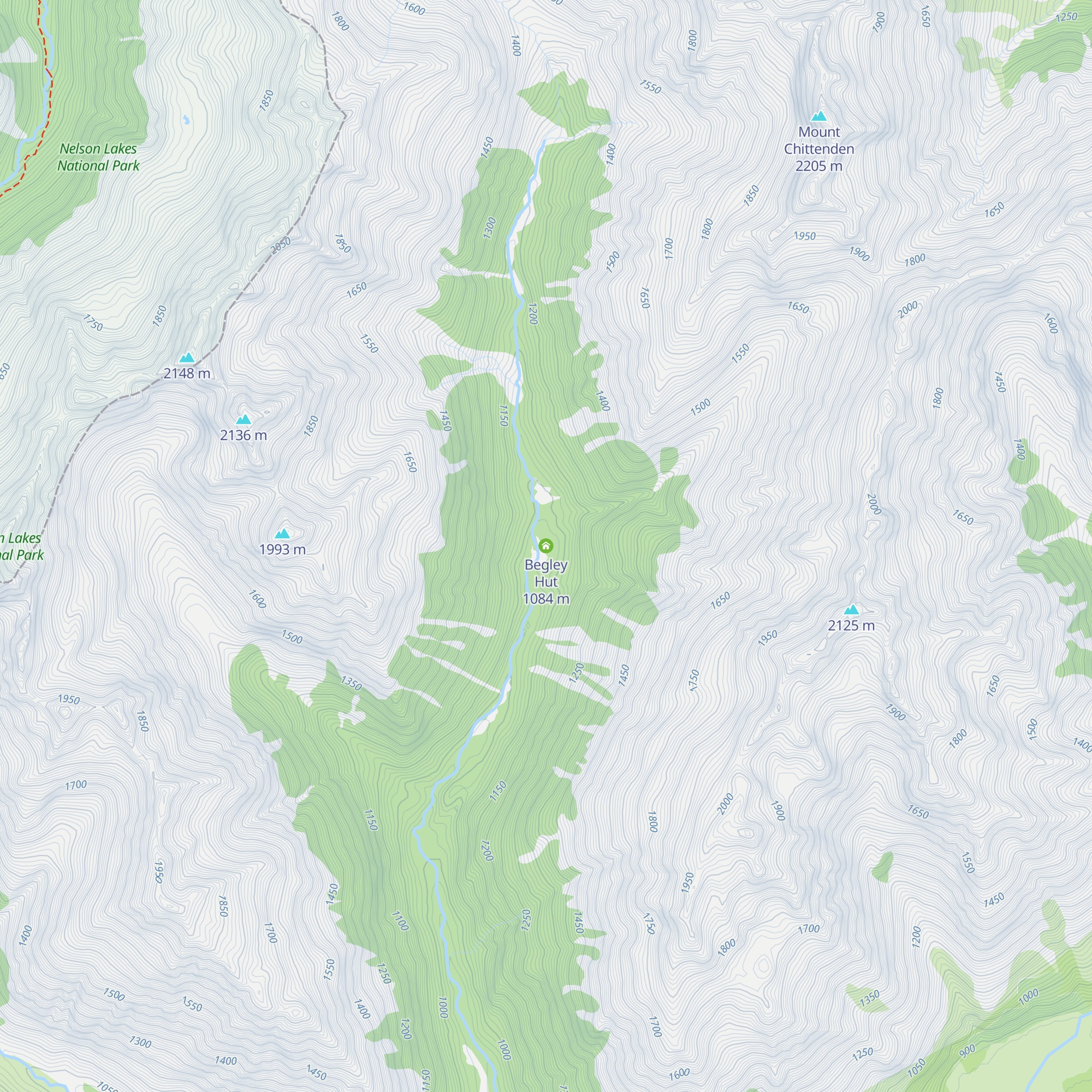 Begley Hut map
