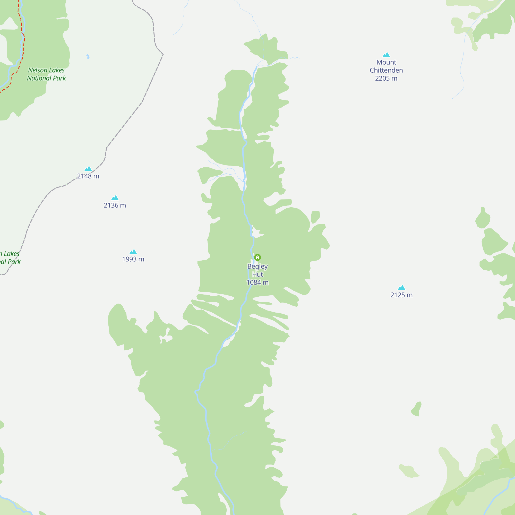 Begley Hut map