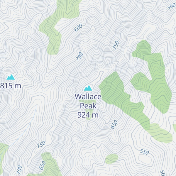 Map of Wallace Peak