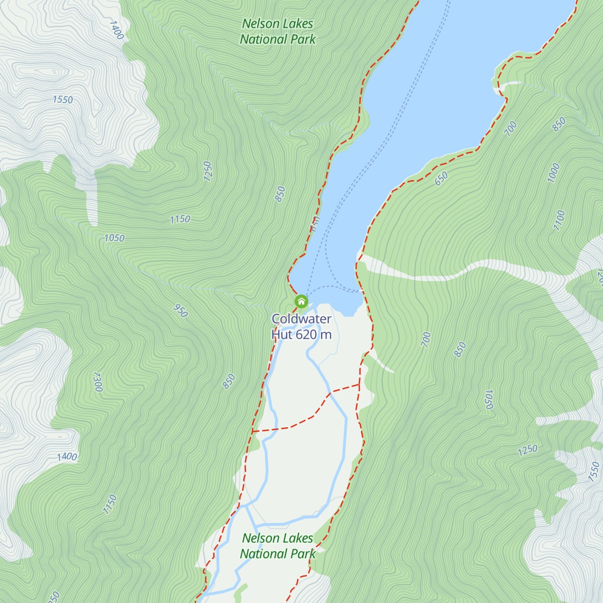 Coldwater Hut map