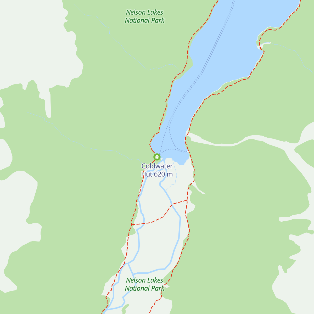 Coldwater Hut map