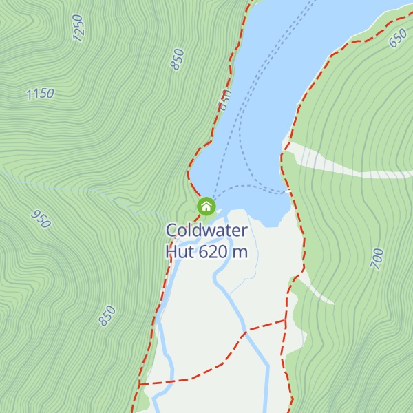 Map of Coldwater Hut