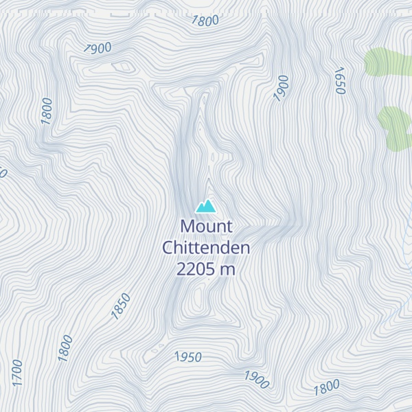 Map of Mount Chittenden