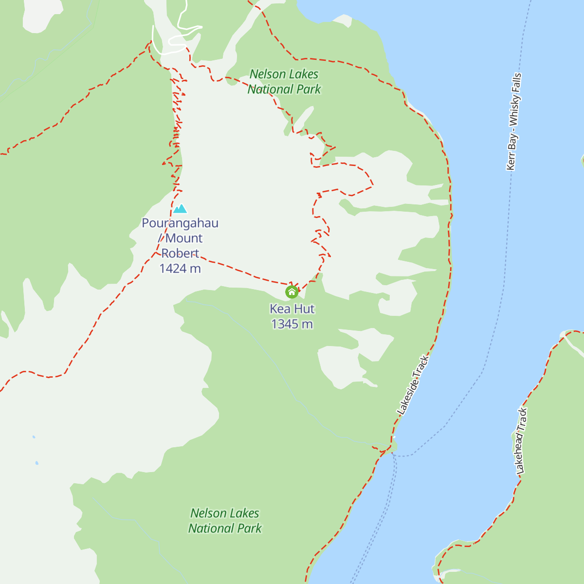 Kea Hut map