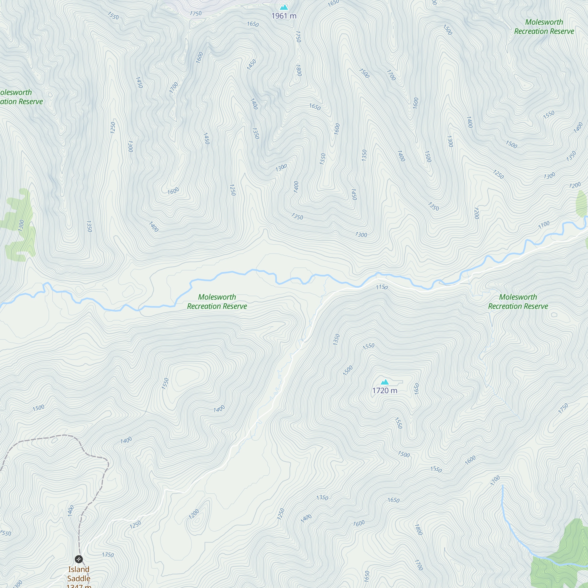 Island Gully Hut map