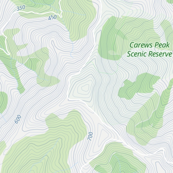 Map of Carews Peak