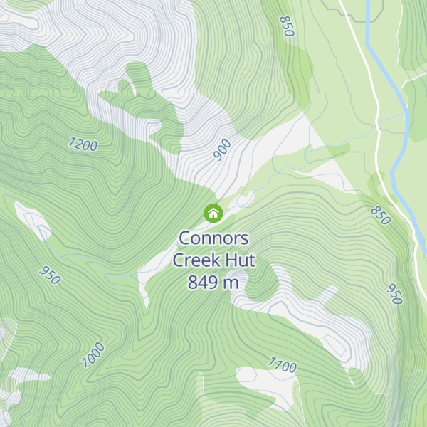 Map of Connors Creek Hut