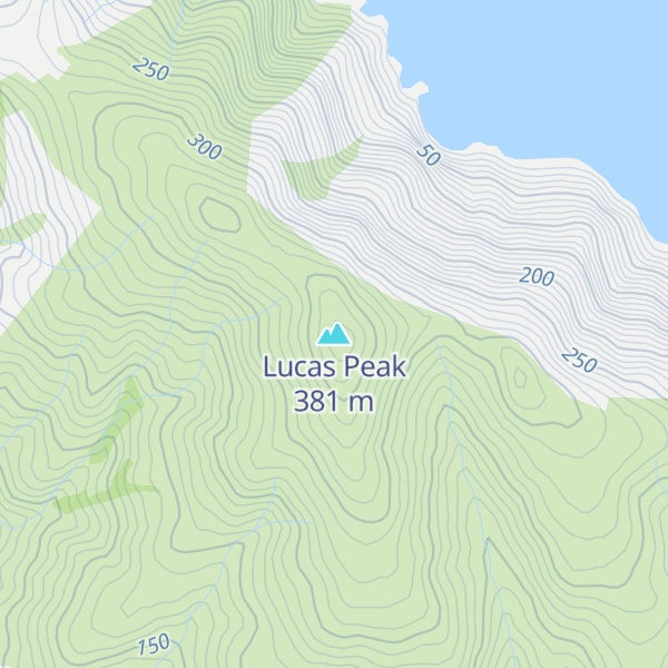 Map of Lucas Peak