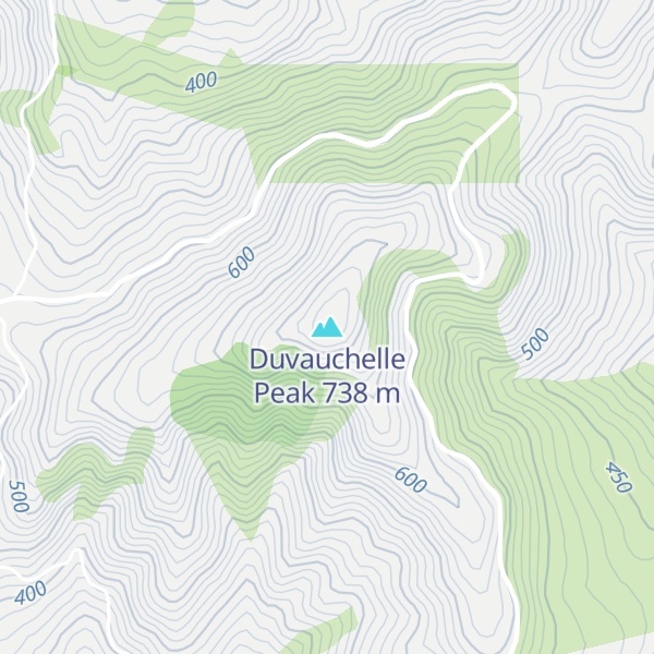 Map of Duvauchelle Peak