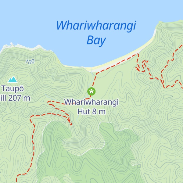 Map of Whariwharangi Hut